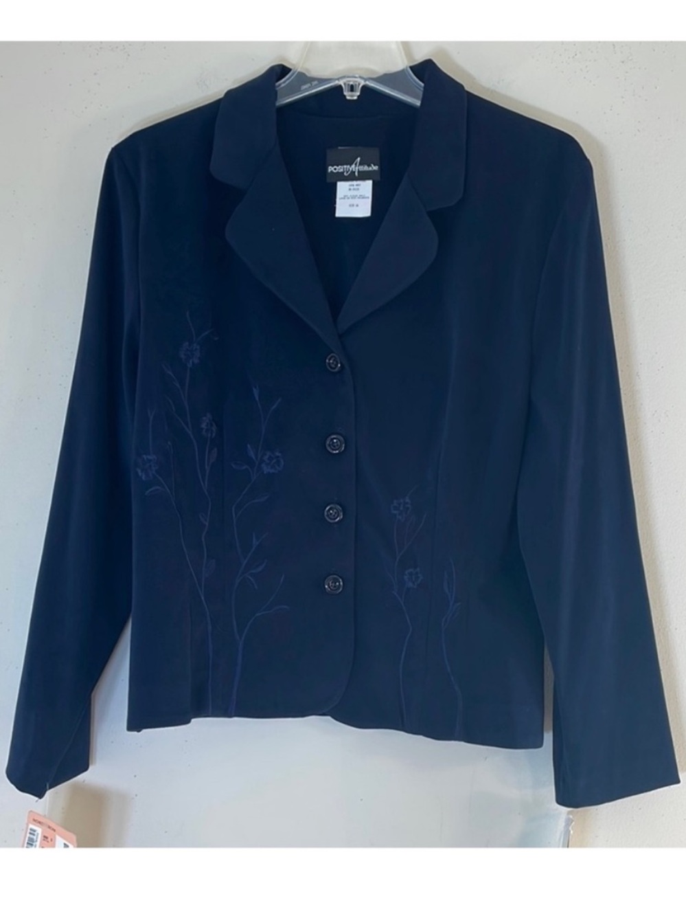 Vintage Positive Attitude USA MADE Floral Embellished Jacket. 16. NWT. $99!
